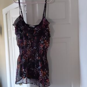 Floral sleeveless blouse